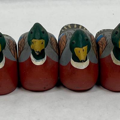 4 Wood Duck Napkin Rings