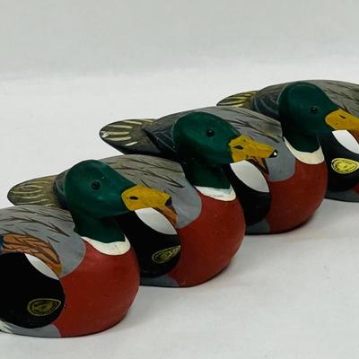 4 Wood Duck Napkin Rings