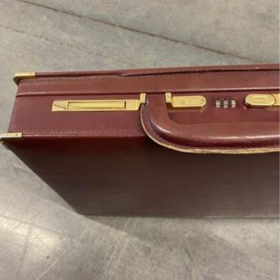 Vintage Mark Phillip Leather Briefcase with Lock