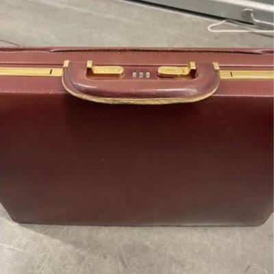 Vintage Mark Phillip Leather Briefcase with Lock