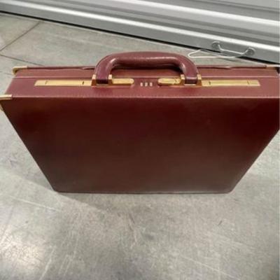 Vintage Mark Phillip Leather Briefcase with Lock