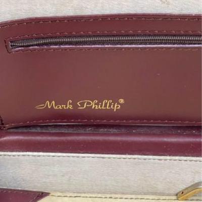 Vintage Mark Phillip Leather Briefcase with Lock