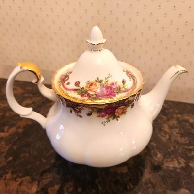 Lot #163 Royal Albert Tea Pot - Old Country Roses