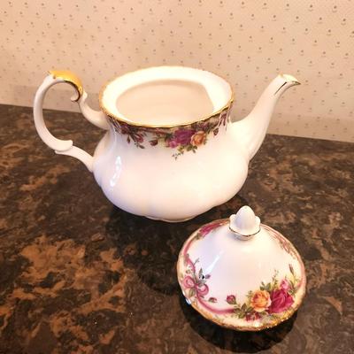 Lot #163 Royal Albert Tea Pot - Old Country Roses