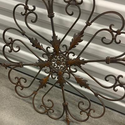 Two Vintage Wrought Iron Decor Pieces