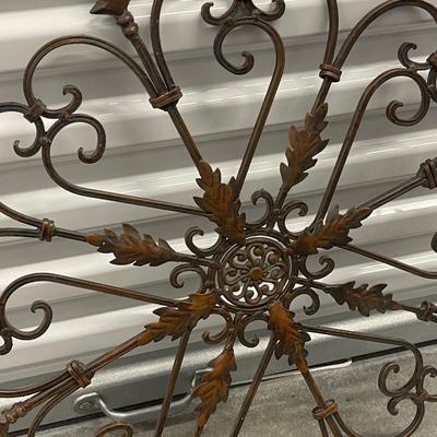Two Vintage Wrought Iron Decor Pieces