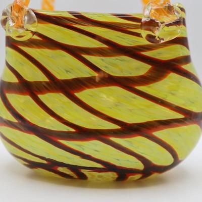 Murano Style Hand Blown Glass Purse