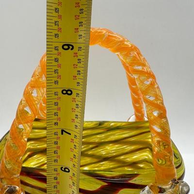 Murano Style Hand Blown Glass Purse