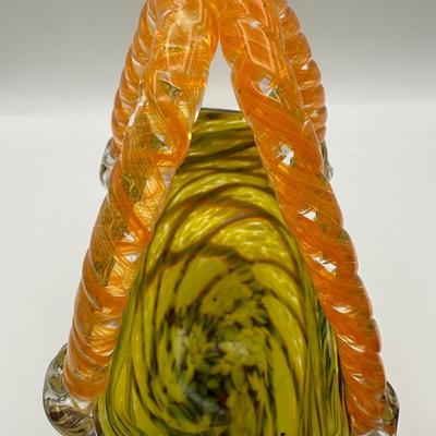 Murano Style Hand Blown Glass Purse