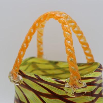 Murano Style Hand Blown Glass Purse