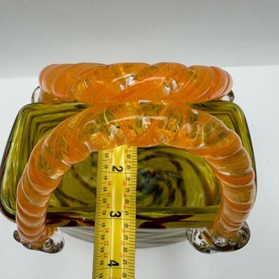 Murano Style Hand Blown Glass Purse