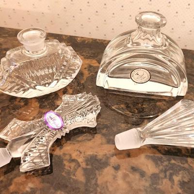 Lot #167 Lot of 2 Crystal Perfume Bottles