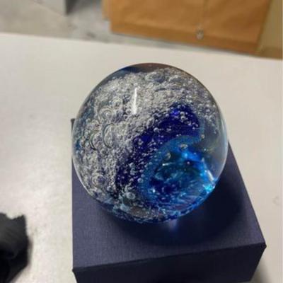 Eustuma Blown Glass Paperweight