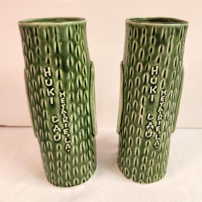 Lot #170 Pair of vintage Tiki Mugs from the Huki Lau bar - Metairie, LA