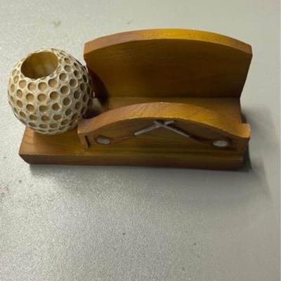 Golf Pen and Business Card Holder