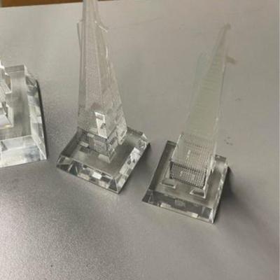 Three Piece Etched Transamerican Buildings