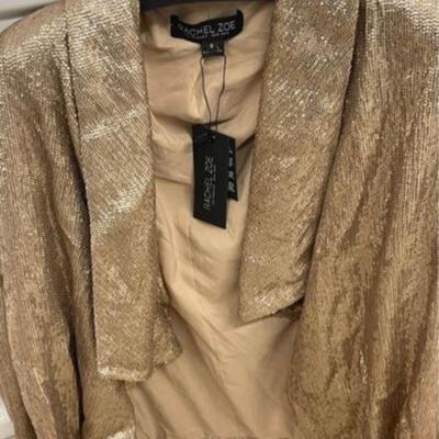 Ladies Rachel Zoe Gold Sparkle Jacket