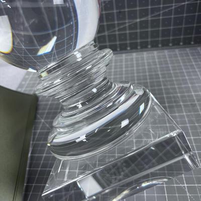 Restoration Hardware Palladian Column Accent Crystal Table Lamp Pair
