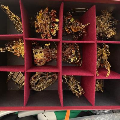 2008 Danbury Mint Gold Christmas Ornament Collection