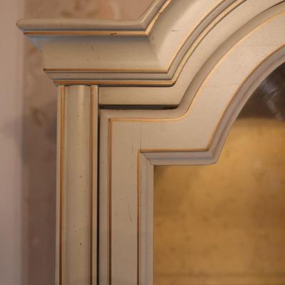 Curio Cabinet Lighted Two Door with Glass Shelving and Doors