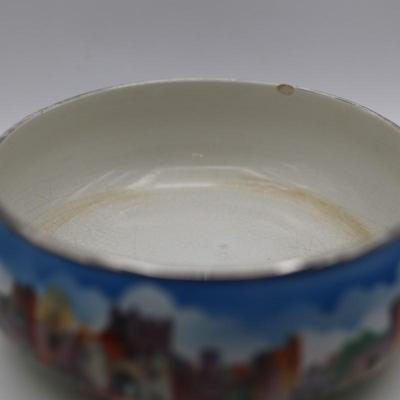 New Hall Pottery Tower of London Fruit Bowl (See Details)