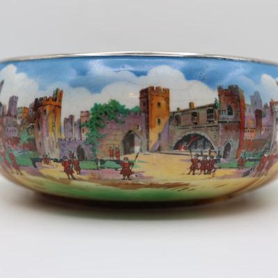 New Hall Pottery Tower of London Fruit Bowl (See Details)