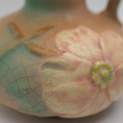 Vintage Weller Dogwood Flower Pottery Pitcher, Marked