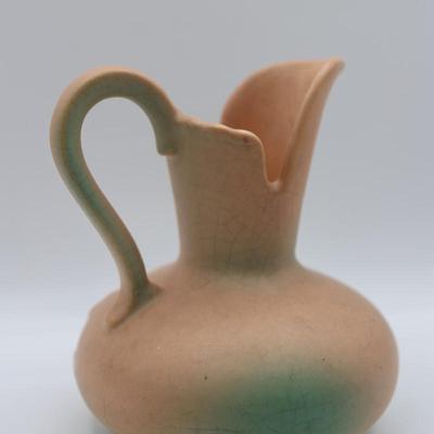 Vintage Weller Dogwood Flower Pottery Pitcher, Marked