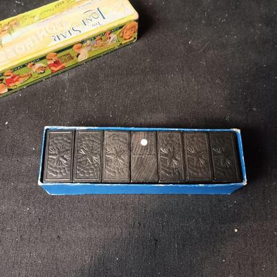 2 SETS OF VINTAGE WOODEN DOMINOES