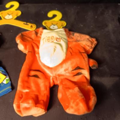 BUILD-A-BEAR TIGGER COSTUME, SWIM TRUNKS AND BACKPACK