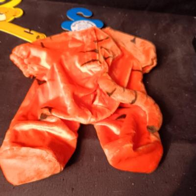 BUILD-A-BEAR TIGGER COSTUME, SWIM TRUNKS AND BACKPACK