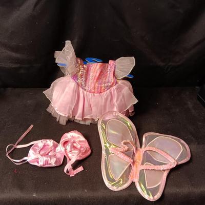 BUILD-A-BEAR RUFFLED DRESS, WINGS AND SHOES