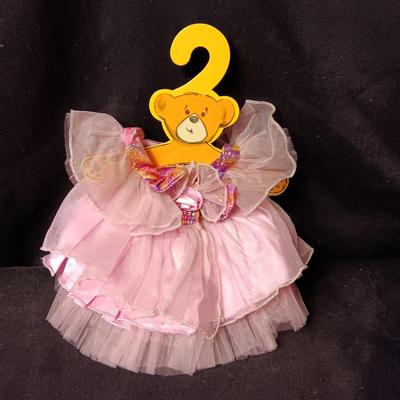 BUILD-A-BEAR RUFFLED DRESS, WINGS AND SHOES