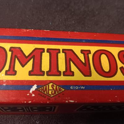 VINTAGE WOODEN CHECKERS AND DOMINOES