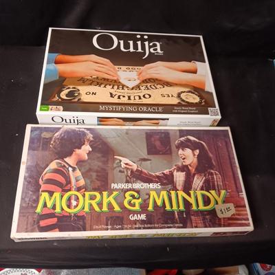 MORK & MINDY BOARD GAME AND LIKE NEW OUIJA BOARD