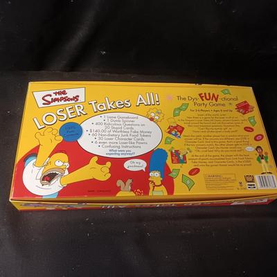 THE SIMPSONS "LOSER TAKES ALL! BOARD GAME