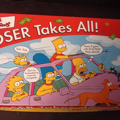 THE SIMPSONS "LOSER TAKES ALL! BOARD GAME