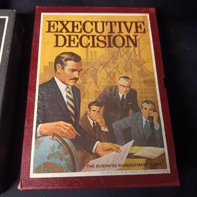 1967 FACTS IN FIVE AND 1971 EXECUTIVE DECISION BOARD GAMES