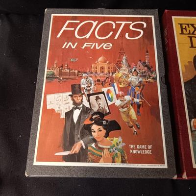 1967 FACTS IN FIVE AND 1971 EXECUTIVE DECISION BOARD GAMES