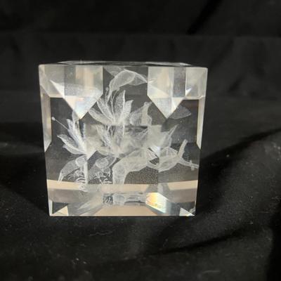 3D Etched Glass Block Hummingbird, Squirrel & More (DR-MG)