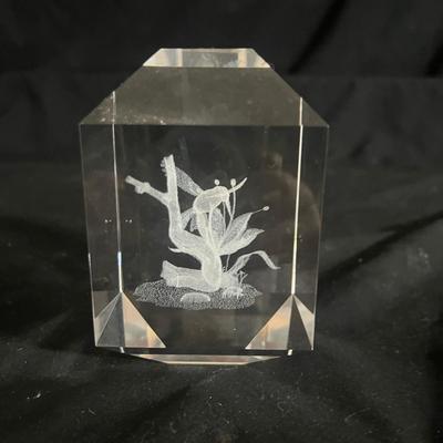 3D Etched Glass Block Hummingbird, Squirrel & More (DR-MG)