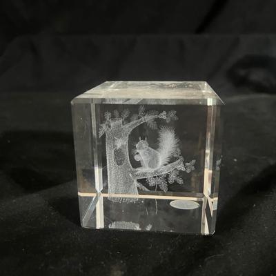 3D Etched Glass Block Hummingbird, Squirrel & More (DR-MG)