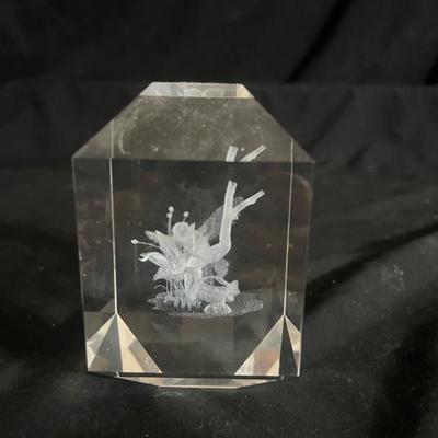 3D Etched Glass Block Hummingbird, Squirrel & More (DR-MG)