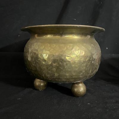 Brass Holy Water Vessel & Hammered Brass Pot (DR-MG)