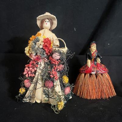 Two Bisque Dolls, Scotsman Clothes Brush & More Dolls (DR-MG)