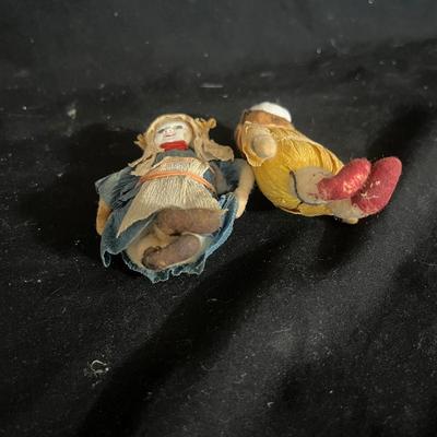 Two Bisque Dolls, Scotsman Clothes Brush & More Dolls (DR-MG)