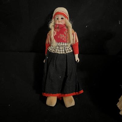 Two Bisque Dolls, Scotsman Clothes Brush & More Dolls (DR-MG)