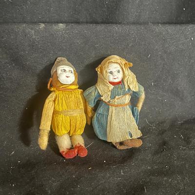 Two Bisque Dolls, Scotsman Clothes Brush & More Dolls (DR-MG)
