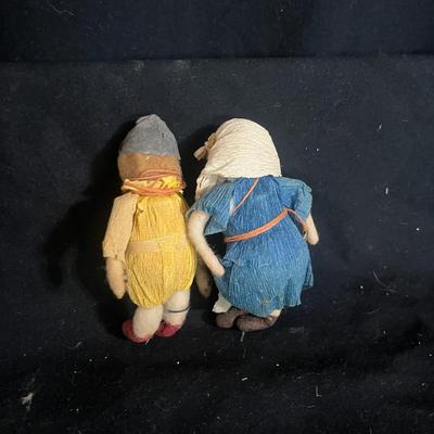 Two Bisque Dolls, Scotsman Clothes Brush & More Dolls (DR-MG)