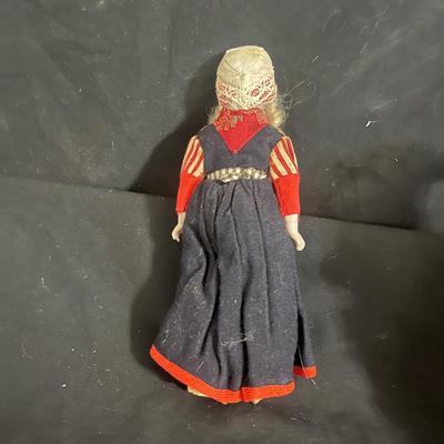 Two Bisque Dolls, Scotsman Clothes Brush & More Dolls (DR-MG)